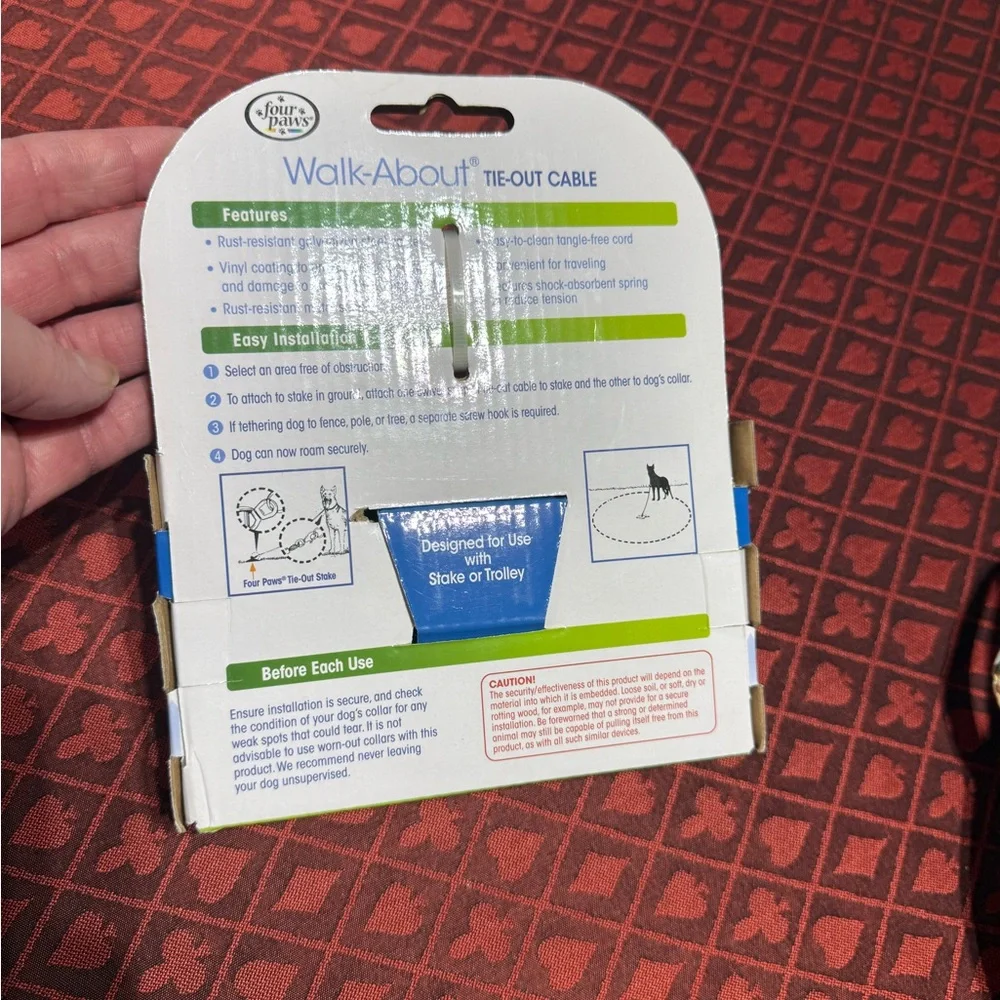 Tie Out Cable for Medium Dog